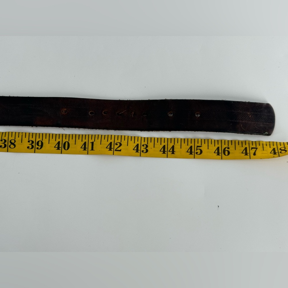 Vintage Men’s Brown Leather Belt 42 - Picture 8 of 9